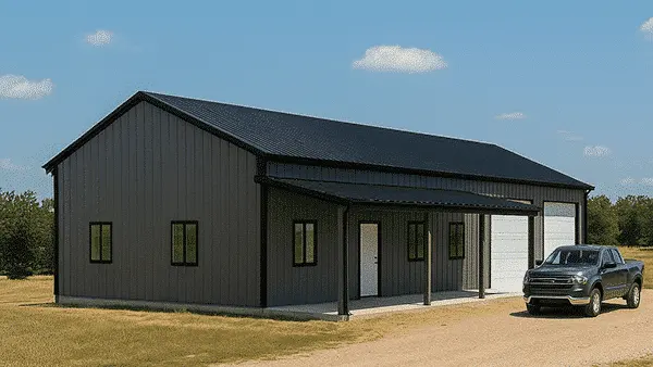30'x62' Barndo Shell steel building kit