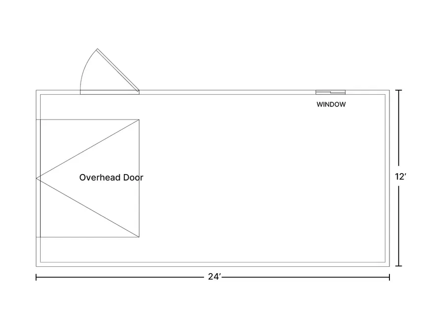 Floor plan 811 for the Utility Garage