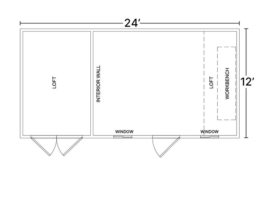 Floor plan 812 for the Utility Handyman