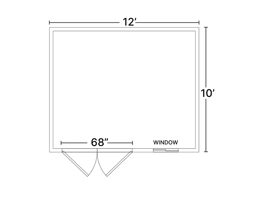 Floor plan 814 for the Cottage Shed
