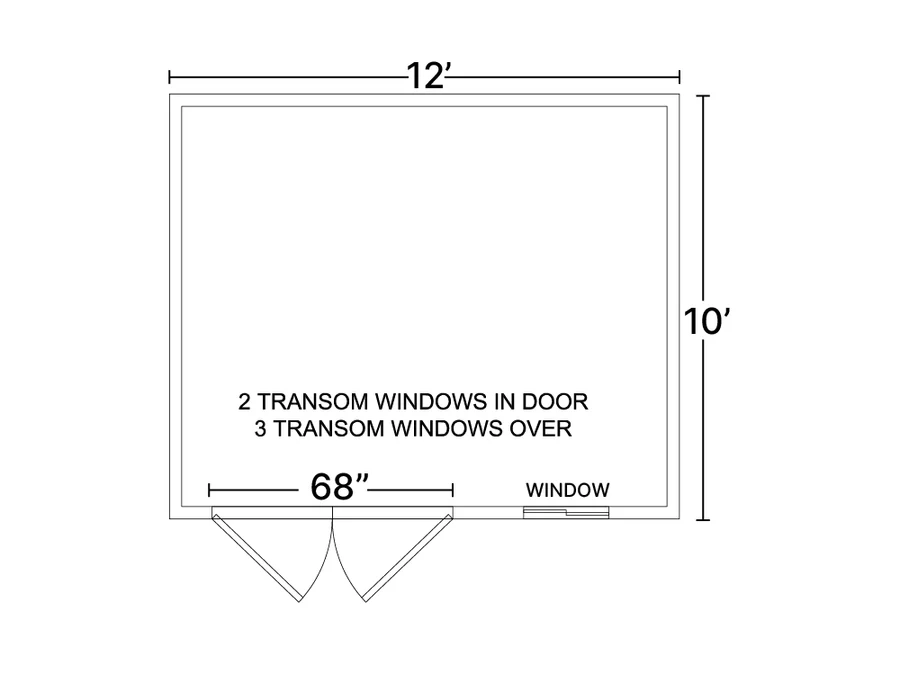 Floor plan 815 for the Cottage Shed Tall