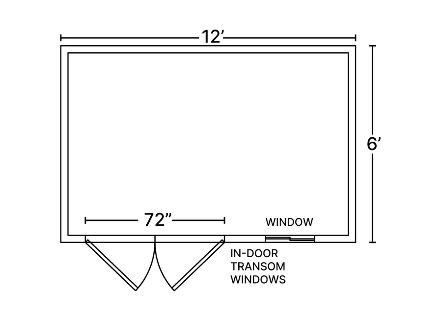Floor plan 850 for the Cottage Shed